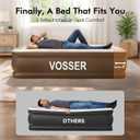 VOSSER Twin XL Air Mattress with Built-in Pump, 18" Raised 80 Extra Long Inflatable Blow Up Mattress, Flocked Top Single Air Bed for Home, Guests & Camping, Thick Twin Size Air Mattress