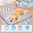 2025 New Dog Cooling Mat, Pet Cooling Mats, Summer Cool Pads Pet Mat Outdoor for Dogs & Cats, Pet Bed Mats Machine Washable(Grey, XL: 10075 cm 3930")