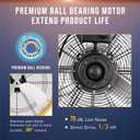 Tornado 24" High Velocity Drum Fan - Heavy Duty Metal Fan for Commercial & Industrial Use, 7700 CFM, 3 Speeds, 1/3 HP, 8 FT Cord, ETL Safety Listed