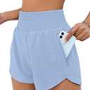 BMJL Women's Athletic Shorts High Waisted Running Short Pocket 2.5" Sporty Shorts Gym Workout Shorts-XS