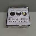 Mega Handles ROBELL Entry Lever, Door Handle, Heavy Duty Square Locking Door Levers Set for Left or Right-Handed Doors - Matte Black (1 Pack)