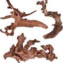 majoywoo Natural Coral Driftwood for Aquarium Decor Fish Tank Decorations, Assorted Driftwood Branch 6-10" 3 Pcs, Reptile Decor
