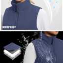 BALEAF Women's Running Puffer Vest Lightweight Winter Warm Vests Water Resistant Sleeveless Puffer Jackets (Blue, XS)