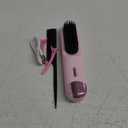 Go Brush Pro 2025 Hair Straightener Brush 300 Million Negative Ionic Portable Hair Straightener Comb for Women with 4 Temps Fast Heating MCH Ceramic Coating Smooth Frizz - Free Hair (Babi Pink)