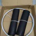 Black Lamp Shades Set of 2, Medium Drum Lamp Shade 13"Top x 13"Bottom x 10"High(Spider), Lampshades Replacement for Table Lamps Floor Lamps, Natural Linen Hand Crafted, Easy Assembly Required