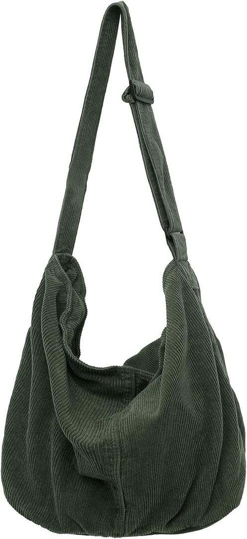 Makukke Corduroy Tote Bag - Women's Shoulder Handbag - Big Capacity Hobo - Casual Work Shopping