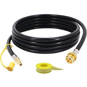 15FT 1/4" Quick Connect RV Propane Hose for RV to Hook Up Portable Camping BBQ Grill Connects 1 LB Bulk Portable Appliance to RV 1/4" Female Quick Disconnect - CSA Certified
