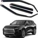 in Channel Rain Guards Fit for Chevrolet Chevy Blazer 2019 2020 2021 2022 2023 2024 2025 2026, Smoke Tinted Side Window Wind Deflectors, Vent Window Visors Shades Shield, 4pcs