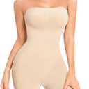 Strapless Shapewear Bodysuit for Women Full Body Shapewear Tummy Control Seamless Snatched Shaper Under Dresses, Large,