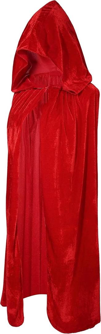Crizcape Kids Costumes Capes Cloak with Hood for Halloween Party 5-7 Years Red