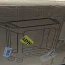 ELAFROS Heavy Duty Plastic Utility Cart, 37 x 18.8 in, Flat Top, Swivel Wheels, 550 lbs Capacity, Black