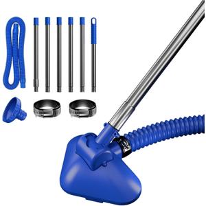 Magoog Pool Vacuum Cleaner for Smaller Pools, Non-Electric Power by Filter Pump, 13FT Extendable Pipe, 8FT Telescopic Pole, Vacuum Cleaner for Compact Above-Ground Pool