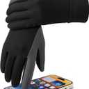OZERO Winter Gloves for Women - Touchscreen Anti-Slip Palm Windproof Thermal Cycling Glove for Texting Hiking Driving Running, Medium (Black, M)