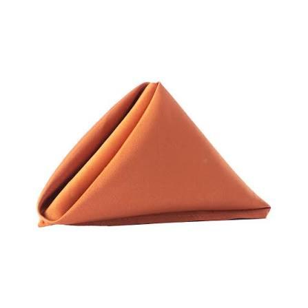 Terracotta Satin Napkin - 20"x20" by CV Linens 5 Packs