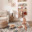 TOPRUUG Washable Oriental Area Rug - 9x12 Rugs for Living Room Soft Carpet for Bedroom Waterproof Floral Distressed Indoor Stain Resistant Non-Shedding Floor Carpets (Beige)