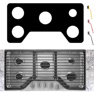 Stove Cover For Whirlpool WCG97US6DS WCG97US6HS 36 in 5 Burners Gas Stove Protectors, Upgraded 0.5MM Reusable Stove Burner Splatter Spill Guard For Whirlpool Gas Stove Top Protector Liner