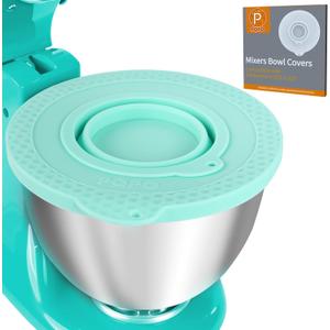 Silicone Mixers Bowl Cover Compatible with KitchenAid 4.5-5 Quart Tilt-Head Stand Mixers Bowl,with Collapsible Small Bowl(Green)