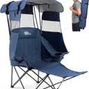 Bolosy Camping Chair with Foot Rest Beach Chair with Canopy Shade