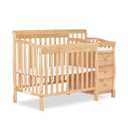 Dream On Me Jayden 4-in-1 Mini Convertible Crib And Changer in Natural, Greenguard Gold Certified, Non-Toxic Finish, New Zealand Pinewood, 1" Mattress Pad (A piece was cut off at the corner.
)
