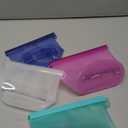 Reusable Silicone Food Storage Bags (Set of 4), Dishwasher Oven Microwave Freezer Safe, Eco-Friendly 100% Platinum Silicone, Leakproof Sous Vide Bags, Premium Lunch Containers, 2 Snack & 2 Sandwich (X-Small, Mixed)