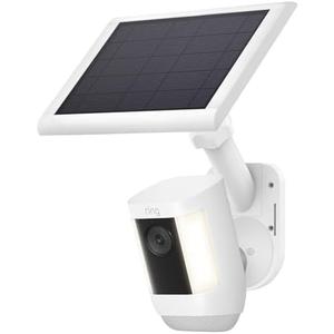 Universal 2-in-1 Wall Mount for Solar Panel & Camera-Compatible with Ring Stick Up Cam/Spotlight Cam/Plus/Pro(Battery), Blink, Arlo, Eufy, Wyze-Adjustable Solar Panel Mount with 360° Rotation White