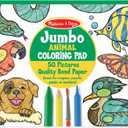 Melissa & Doug Jumbo Coloring Pad (11 x 14 inches) - Animals, 50 Pictures - Animal Coloring Book, Art Paper For Kids Painting And Drawing