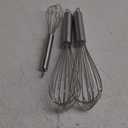 Stainless Steel Wire Whisk Set for Cooking, Dishwasher Safe, 3 Piece, Black/Silver