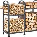 Firewood Rack Indoor With Hooks, 31 inch Firewood Rack, log holders for firewood outdoor, Fireplace Wood holder Indoor, Adjustable Small Fire Wood Storage