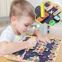 Scuwtocn Wooden Magnetic Alphabet Maze Letter Puzzle, Montessori Fine Motor Skills Toys for Boys Girls 3 4 5 Years Old, ABC Learning Toys for Kids Age 3+, Christmas, Birthday Present