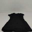 QINSEN Womens Square Neck Tennis Dress Short Sleeve Built in Shorts Golf Athletic Dress with Pockets (Large, Black)