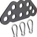 Veimia LAT Pulldown Attachments, Double to Single D Handle Adaptor Plate for Neutral Grip LAT Pull Down Bar, Exercise Machine Attachments for Cable Crossover Machine for Squat Rack Home Gym