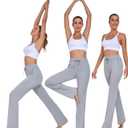 ADANIKI Womens Yoga Pants with Pockets Straight-Leg Loose Comfy Modal Drawstring Lounge Running Long Active Casual Sweatpants (XX-Large, Light Grey)