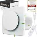 SLUELI 4 Inch Exhaust Fan with Switch Upgrade Bathroom Exhaust Fan ≤34dB Low Noise IPX4 Waterproof Household Ventilation Fan Easy Install on Wall Window Ceiling in Bathroom Kitchen Garage