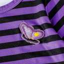 Baby Girl Fall Clothes: Soft Long Sleeve Bow Tie Print Outfits Casual Birthday Party Clothing for 6Months-3T (Purple)