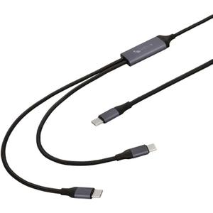 Dual USB-C Cable, 100W, 2-in-1 USB-C to USB-C by Helix