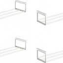 Expandable Shoe Rack Organizer - Adjustable Shoe Rack & Under Cabinet Shelf - for Shoe or Clothing Storage and Organization, Under Shelf Storage (White,4 Pcs)