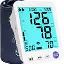 ADKING Automatic Upper Arm Blood Pressure Monitor Home Use, Large BP Cuff, Large Backlit Display, 2X500 Memories, Nylon Carry Case (Blue)