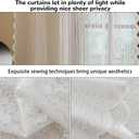 AmHoo 2 Panels Boho Vintage Lace Semi Sheer Curtain Farmhouse Voile Curtains for Living Room Bedroom Window Treatment Bright White 55 x 84 Inch