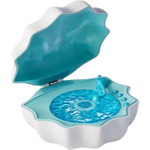 Shell Lamp with Bluetooth Speaker,Creative Ocean Wave Projector Shell Light,Waves Retro Bluetooth Vinyl Record Player,Night Lights Bluetooth Speaker,Bluetooth Desktop Speaker for Bedroom Table Decor (1pcs)