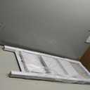 3 Step Ladder with Handle, Foldable Step Stool for Adults - Extra Wide Non-Slip Pedal, Sturdy Reinforced Construction & Rubber Feet, for Home and Kitchen Use, White