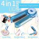 8Pcs Water Bottle Cleaner Brush, Multipurpose Bottle Brush Cleaner Kit with Long Nylon Straw Brush Cleaner for Owala, 4 in 1 Bottle Gap Cleaner and Long Handle Silicone Cup Cleaners(Blue)