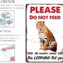 2 x Tin Sign Please Do Not Feed The Leopard For Home Bar Shop Decorations 8.00"x12.00"