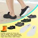 Knixmax 2 Pairs Insoles for Crocs Clog, Comfort Thin Replacement Innersoles for Men Women, Wide Fit Shoe Inserts for Birkenstock Mules Sneakers Flats Water Sandals Garden Nurse Clogs (3 Pairs: Grey)