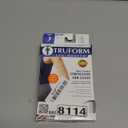 Truform Lymphedema Compression Arm Sleeve, 20-30 mmHg Post Mastectomy Support, Dot Top Grip Band, Black, Small