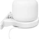 Delidigi ABS Wall Mount Compatible with Google Nest WiFi Router- AC2200 Bracket Holder Shelf for Nest WiFi Point [Built-in Cable Management] (White) (1 Pack)