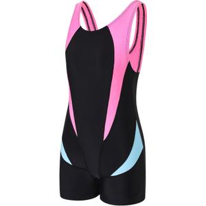J.E Sterguard Athletic Girls' One Piece Swimsuits Girls Bathing Suits Pro for Practice Black Girl Swimsuit, 
Size 10-12 1880-BP