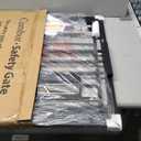 Cumbor 29.7-40.6" Baby Gate for Stairs, Baby Essential Safety Gate, Mom's Choice Awards Winner-Dog Gate for Doorways, Pressure Mounted Auto-Close Pet Gates for Dogs Indoor, Durable Child Gate, Black