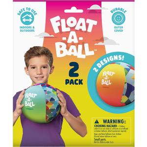 Float-A-Ball 2-Pack Adjustable Balloon-Powered Float Balls for Kids, Reusable Outdoor & Pool Toy, Fun Floating Ball Game for Summer Play, Includes Extra Balloons, Ages 3+