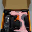 GoGonova Glue Gun, 20s Fast Preheating Anti-drip Cordless Glue Gun, 2Ah USB-C Rechargeable Hot Glue Gun with 25 Pcs Mini Glue Sticks Set, Smart Power-Off (Pink-25)