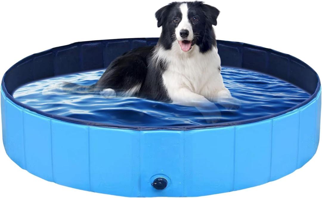 Dog Pool Foldable Dog Pool pet Pool Swimming Pool Portable Suitable for Indoor and Outdoor use (40x12in)